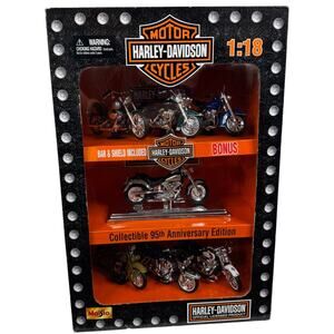 Harley‎ Davidson 7 Piece Collectible 95th Anniversary Edition Die Cast set 1:18